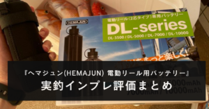 【実釣!】ヘマジュン(HEMAJUN)の電動リール用バッテリーのインプレ評価